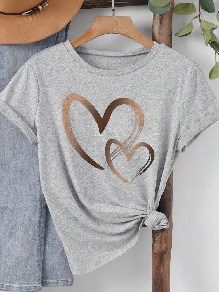 Luxe Twin Heart T-Shirt