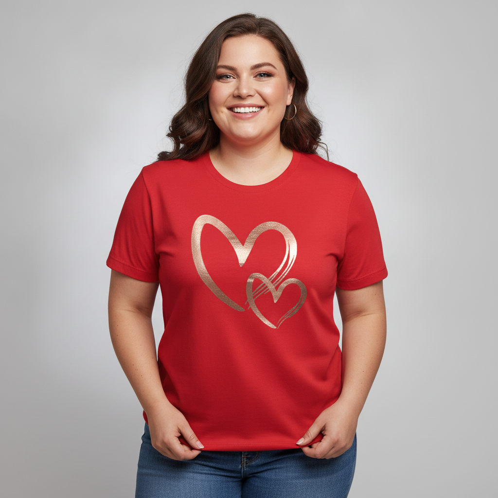 Luxe Twin Heart T-Shirt