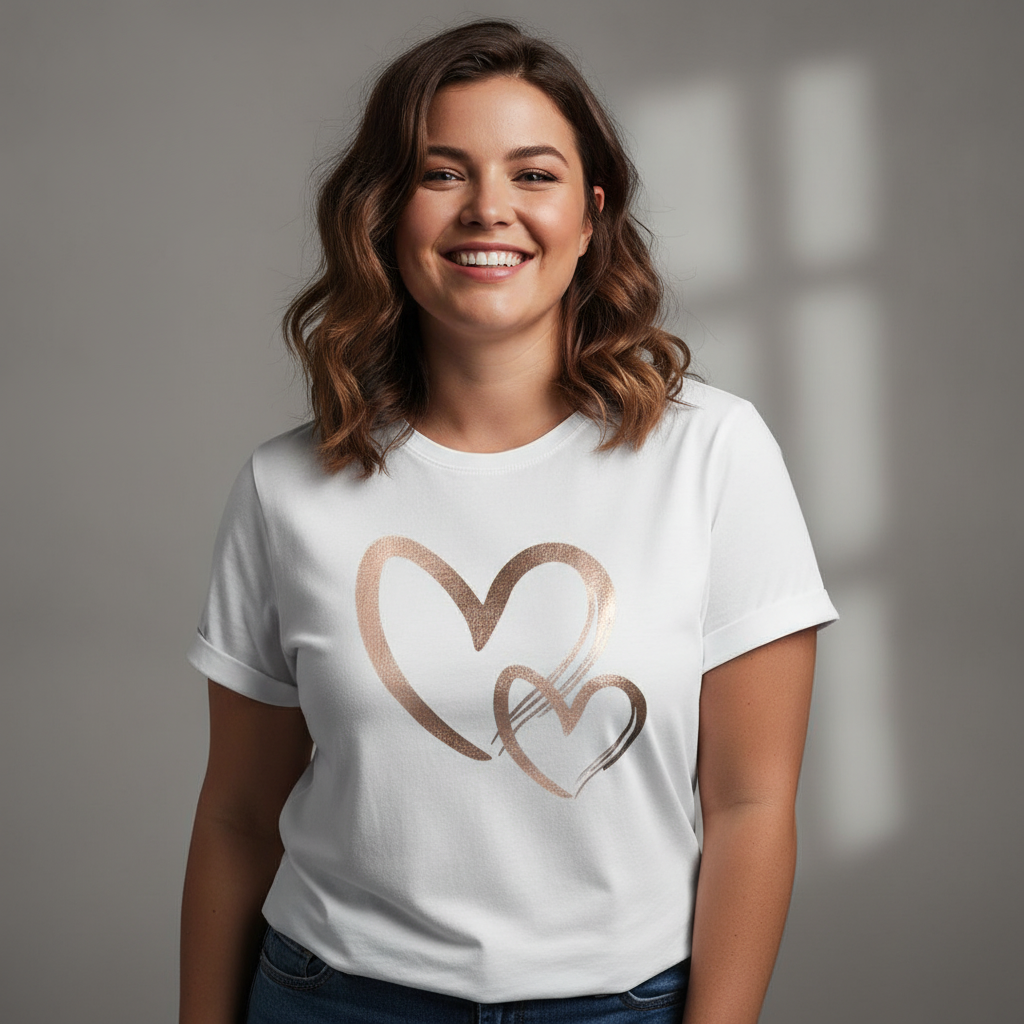 Luxe Twin Heart T-Shirt